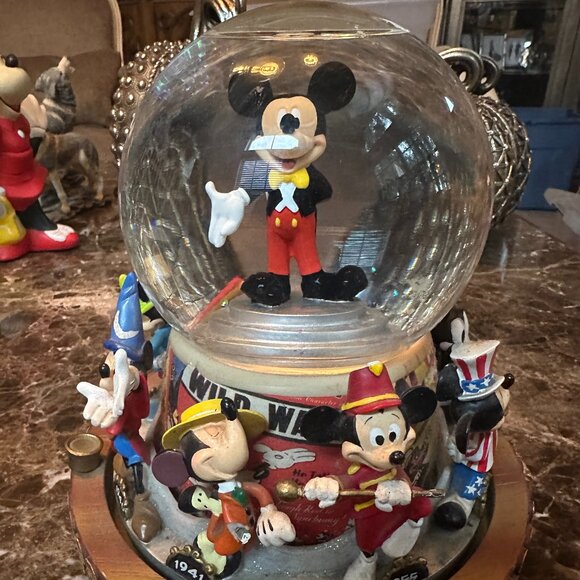 Disney Mickey Mouse March Musical Snow Globe – Rare Collector’s Item - Picture 1 of 5